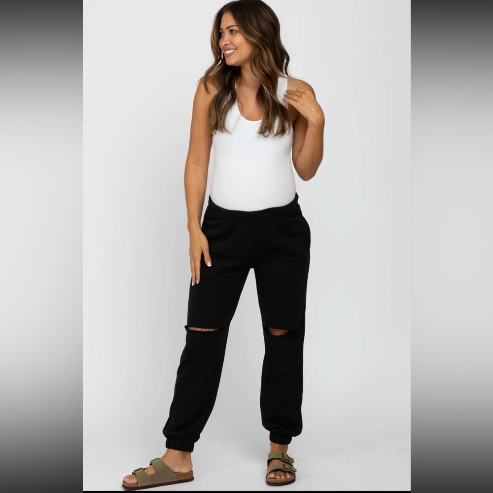 Pinkblush maternity black sweats